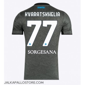 SSC Napoli Khvicha Kvaratskhelia #77 Kolmaspaita 2024-25 Lyhythihainen